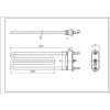 Тэн для стиральной машины оригинал L=245 mm 2050 W (замена 481225928823, 481225928919, 481010567082, 481225928819) (C00311129) 481010645279