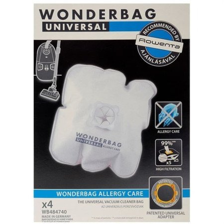 WB484740 Пилозбірник мікроволокно 4 шт Wonderbag Endura для порохотяга Rowenta