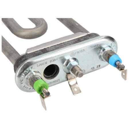 C00255452 Тен Thermowatt 1700 W L=175 mm з отвором прямий в кульку для пральної машини INDESIT (482000023039)