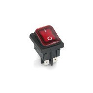SWT722UN Кнопка мепежева одинарна 30 A 6.3 mm червона з підсвіткою