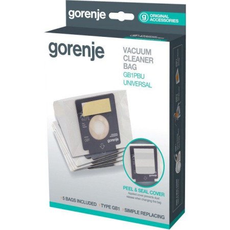 570741 Мішки паперові 5 шт + фільтр порохотяга Gorenje 431821