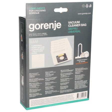 570731 Пилозбірник паперовий + фільтр для порохотяга Gorenje (Заміна 431822)