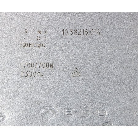 Конфорка электрическая для стеклокерамики 1700+700W D=200 mm EGO 10.58216.014 (Аналог C00084563) COK050UN