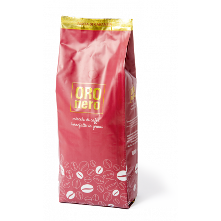 COF102ON Кава в зернах ORO NERO Red WHOLE BEANS 20 % Арабіки 1 Kg ITALY