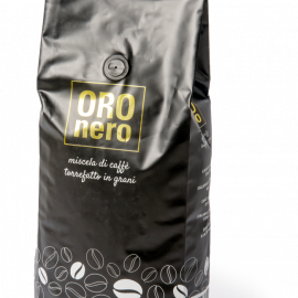 COF101ON Кава в зернах ORO NERO Black WHOLE BEANS 50 % Арабіки 1 Kg ITALY