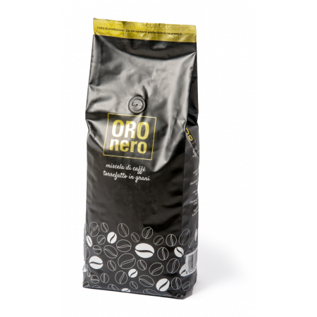 COF101ON Кава в зернах ORO NERO Black WHOLE BEANS 50 % Арабіки 1 Kg ITALY