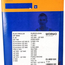 ELMB18K Мішки WORWO 4 шт+1 шт фільтр мотора для порохотягів Karcher [926-16]