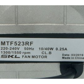 Мотор-вентилятор холодильника 10 - 20/82 TS 10W Cu/Al 230V, 50Hz, 1300/1550 rpm, 0.25A, CL.B. SKL MTF523RF