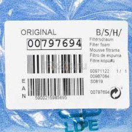 Фільтр поролоновий порохотяга ZELMER 829.919.VC7920, ZVCA752X оригінал, Bosch 00797694 [2419-2] 919.0088 