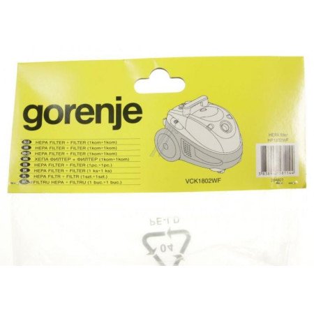 264801 Набір фільтрів 4шт НЕРА для пилососа Gorenje 