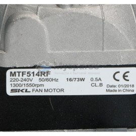 MTF514RF Мотор-вентилятор холодильника 16W, 220/240V, 50/60Hz, 1300/1550rpm, 0.5A, CL.B. SKL HIGH QUALITY