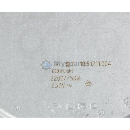 COK065UN Конфорка електрична для склокераміки з розширеною зоною 750 + 1450 W D=210 mm EGO 10.51211.004 [00204250]