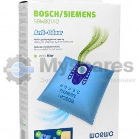 Мешки WORWO (BBZ-41FG) Typ-G/H Анти Запах 4 шт+1 шт фильтр мотора для пылесоса Bosch [872-16] SBMB01AO