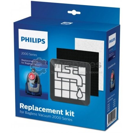 Набор фильтров HEPA + паралоновый + выходной HEPA пылесоса Philips FC8010/02