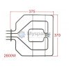 Тен духовки двойной верхний 1300 + 1500 W 230V Перемичка 378 mm Кронштейн 103 mm EGO 20.35095.000 Bosch 00773539, 00471369 [00203267] COK109BO