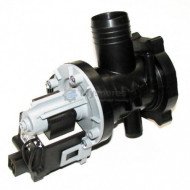 PMP000AT Насос зливу HANYU 30 W з фільтром 2 патрубки, головка 35W DP25-2001, 3 самонарізи, контакти ззаді АТЛАНТ 908092000906