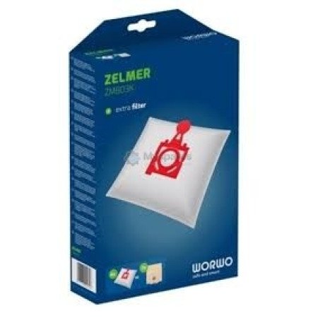 ZMB03K Мішки WORWO 4 шт+1 шт фільтр мотора для порохотяга ZELMER 49.4200 Червоні [1858-2]